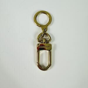 Louis Vuitton Keyring Womens One Size Gold Tone Logo Made In France Keychain